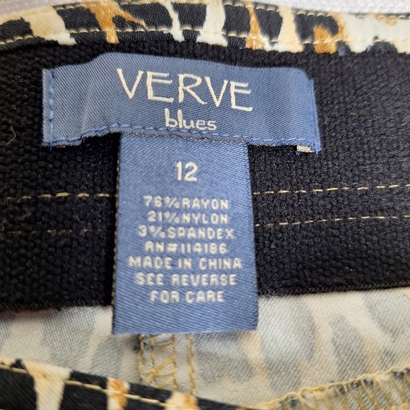 Verve Blues leopard print jeans stretch waist size 12. - Picture 7 of 7